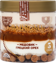 Мороженое банка BAHROMA Медовик-грецкий орех 500 мл.