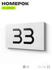 Табличка с номером 33 на дверь квартиры, для офиса, кабинета, аудитории, склада, белая 120х70 мм, Айдентика Технолоджи
