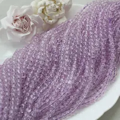 Бусины стеклянные сиреневые 