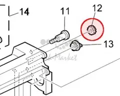 Шестерня Ricoh 13 зубьев / GEAR - 13Z AB011403