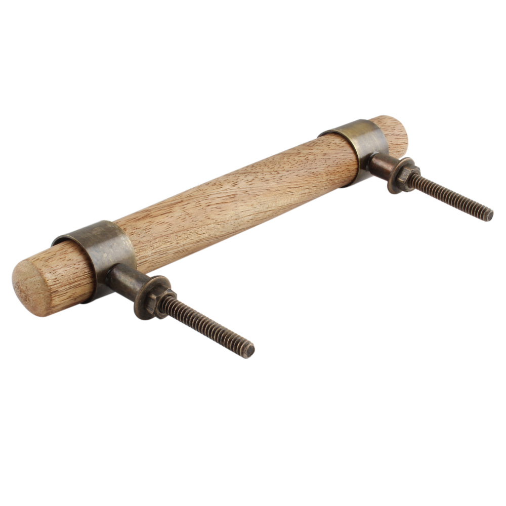 Ручка-скоба для мебели из дерева и латуни