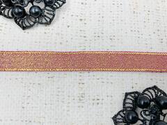 Лента парча, ш. 1,2 см, терракот