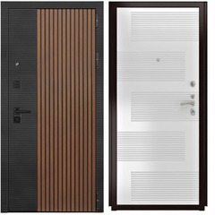 Купить Входная дверь L 48 - ФЛ 185 ПВХ ясень белый