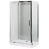 Aquanet 183845 Компл.2 - NPE1131 Душевая шторка DELTA (800х1500х2000) нержавеющая сталь стекло прозрачное 8 мм (183845)