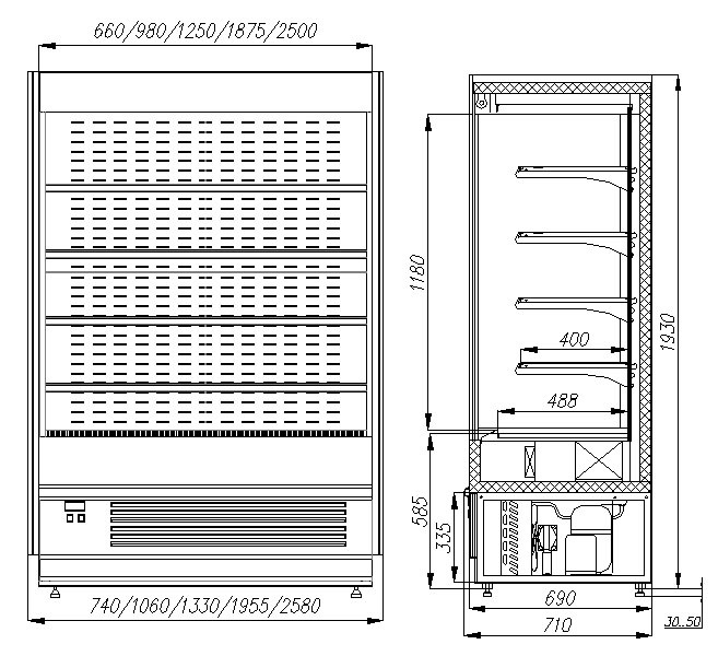 Холодильная горка Полюс FC 20-07 VV 2,5-1