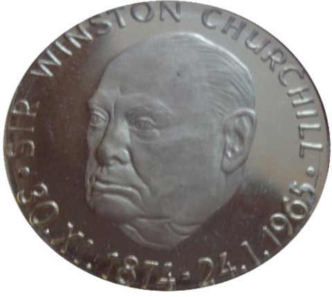 Великобритания медаль 1965 Уистон Черчилль Победа Вторая мировая война ЗОЛОТО 15,2 гр