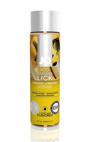 Лубрикант на водной основе с ароматом банана JO Flavored Banana Lick - 120 мл. - System JO JO H2O Flavors JO40173