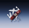 Нож Victorinox Traveller, 91 мм, 27 функций, полупрозрачный красный