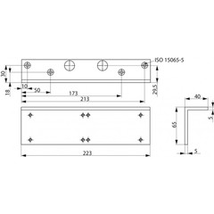 Угловая монтажная пластина A122 для доводчика DC-200 ASSA ABLOY