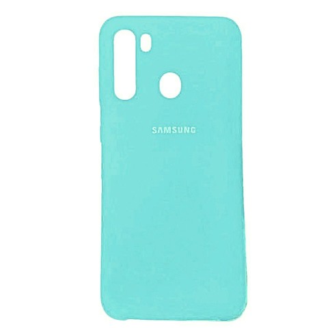 Силиконовый чехол Silicone Cover для Samsung Galaxy A21 (Голубой)