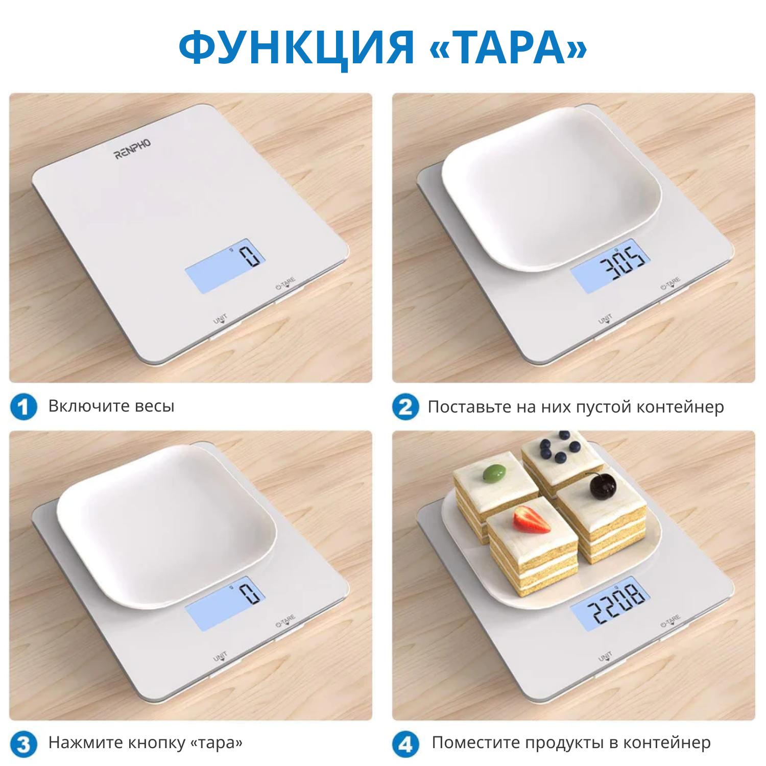 Кухонные весы Renpho Smart Nutrition Scale ES-SNG01 – купить за 2 799 ₽ |  Renpho Официальный магазин