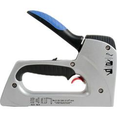 Степлер механический КОБАЛЬТ СТРЕЛОК, алюм.корп., скобы 6-14мм (тип 53), шпильки (12-14мм), гвозди (14мм), рег.удара, спуск.крючок (240-690)