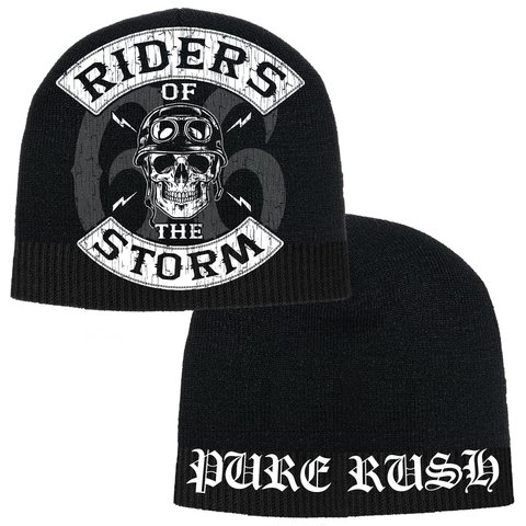 Rush Couture | Шапка мужская RIDER OF THE STORM BEANIE Black RC212 перед и сзади