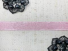 Лента парча, ш. 1,2 см, розовый