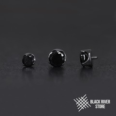 Flat Cubic Zirconia Black