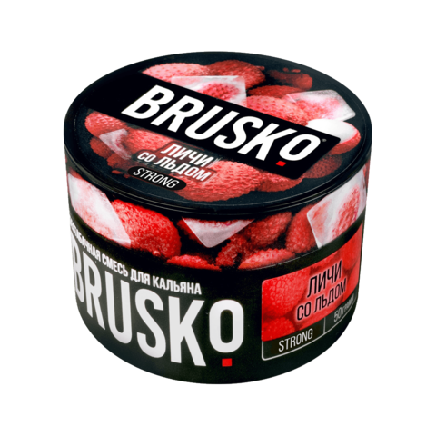 Бестабачная смесь для кальяна BRUSKO 50г STRONG - Личи со льдом