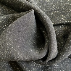 итальянский черный креп с люрексом