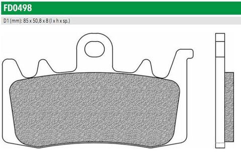 FD0498TS Тормозные колодки дисковые мото ROAD TOURING SINTERED (FDB2265ST)   NEWFREN