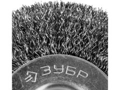 ЗУБР 75 мм, витая, стальная проволока 0.3 мм, щетка дисковая для дрели, Профессионал (35198-075)