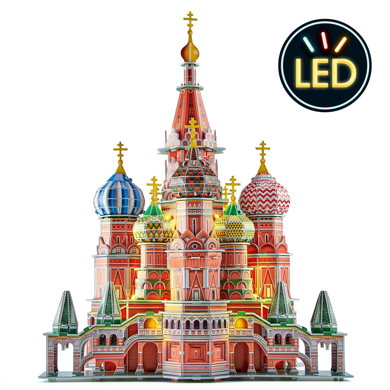 3D Пазл Храм Василия Блаженного с LED-подсветкой
