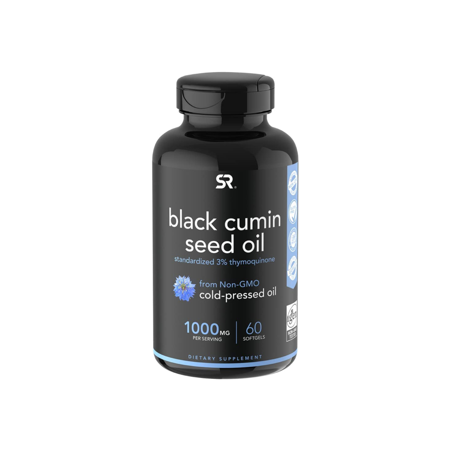 Масло семян черного тмина 1000 мг, Black Cumin Seed Oil 1000 mg, Sports  Research, 60 капсул купить по выгодной цене в Москве со скидками | Велнес  маркет Pure-Store