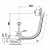 Alcaplast A55K-100-RU-01 Сифон для ванны автомат комплект, металл