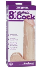 Телесная насадка-фаллоимитатор с мошонкой Realistic Cock
