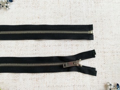 Молния шлифованная металл Т5, L 70 см, чёрный/никель