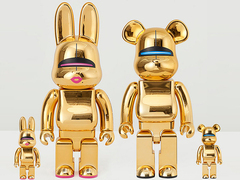 Мишка Bearbrick Sorayama 1000% Gold