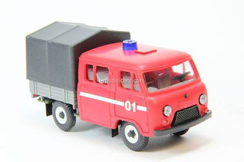 UAZ-39094 Farmer board with awning Firefighter Agat Mossar Tantal 1:43