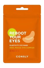 Тканевые пачти с муцином улитки CONSLY Eyes Reboot Snail Mucus&Vita Complex Elasticity Eye Mask 30шт