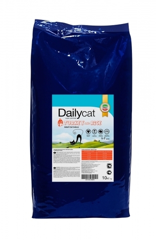 Dailycat Adult Indoor Turkey для домашних кошек с индейкой 10 кг