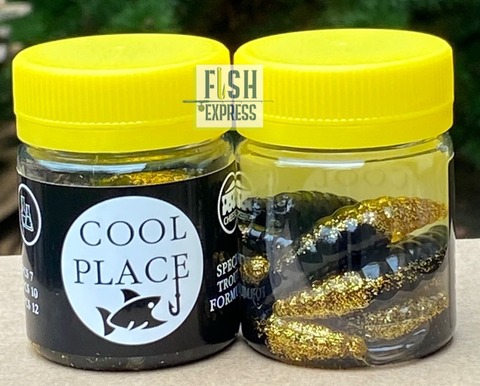 Форелевая силиконовая приманка COOL PLACE( магот) 1.6  цвет ЧЕРНЫЙ-ЗОЛОТО СЫР продажа от 2 шт.