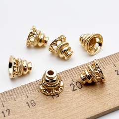 Шапочка, цвет золото, размер 9*10 мм, цена за 1 шт