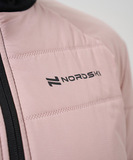Премиальная куртка для лыж и зимнего бега Nordski Hybrid Pro 2.0 Black/Soft Pink W женская