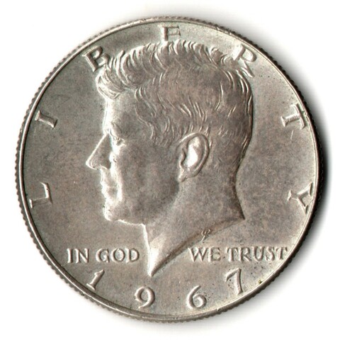 1/2 доллара 50 центов 1967 Кеннеди США (XF)