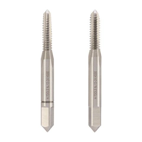 Метчик №12 -24-UNC (Комплект 2шт) DIN352 HSSE 2B 60° 50мм a=4,9 H-Tools 145012EHT