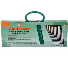 Jonnesway H02MH217S Набор ключей торцевых шестигранных удлиненных дюймовых, 17 предметов 49116