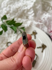 Замок для шкатулок с ключиком декоративный, цвет бронзовый, 5 шт, 3,1*1,7 см.