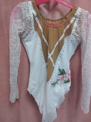 Купальник для художественной гимнастики без страз рост 134-140 см НОВЫЙ