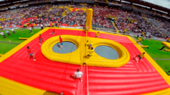 Площадка «Взлёт» для игры в Боссабол 17×9×5 м, двухуровневая