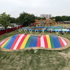 Надувная подушка для установки в грунт «Цветная полянка», 17×10×2 м