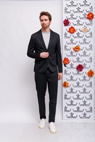 ANTONY MORATO Костюм зауженный в клетку из вискозы с эластаном