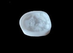 Силиконовый молд Лиса с зайцем (медальон) № 0469