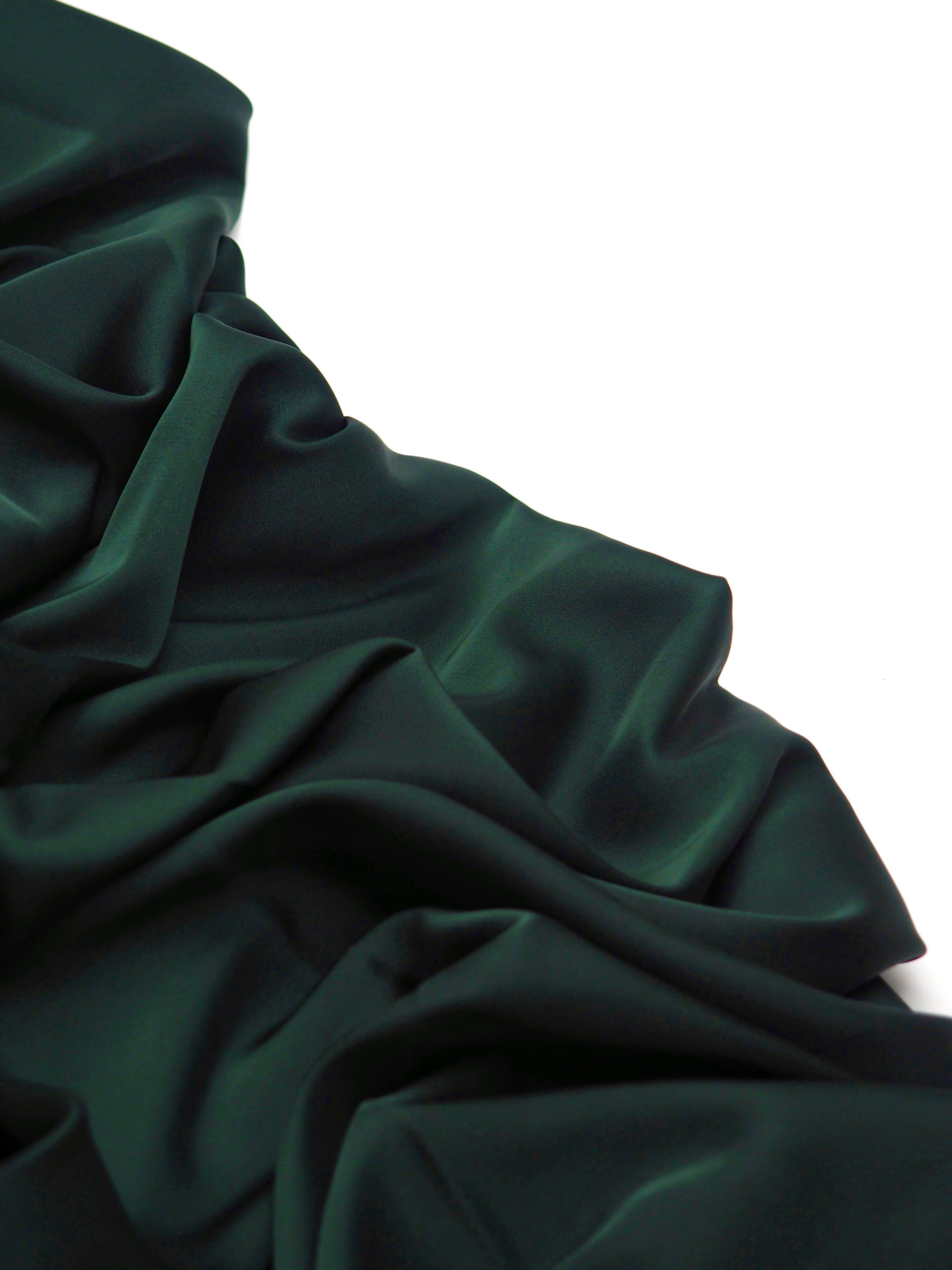 Шелк армани травянисто-зеленый глянцевый плотность 90 г/м2 метражом