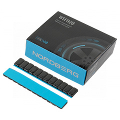 NORDBERG (W5FR2B) Грузики самоклеящиеся (12х5 г) Fe закругленные L=12 см, черные, 50 лент