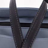 Сумка Саломея 278 гладкий серо-голубой + черный