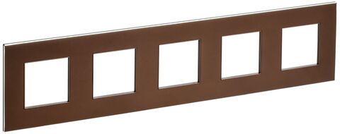 SKANDY Рамка 5-мест. SK-F35Br металл шоколад IEK