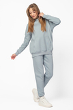 Утепленный спортивный костюм для беременных и кормящих 16025 голубой туман