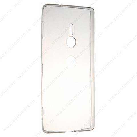 Накладка силиконовая ультра-тонкая для Sony Xperia XZ2 черная (прозрачная)